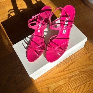 Pink Manolo Blahnik heels. Brand new size 38 (Womens 8 in US)